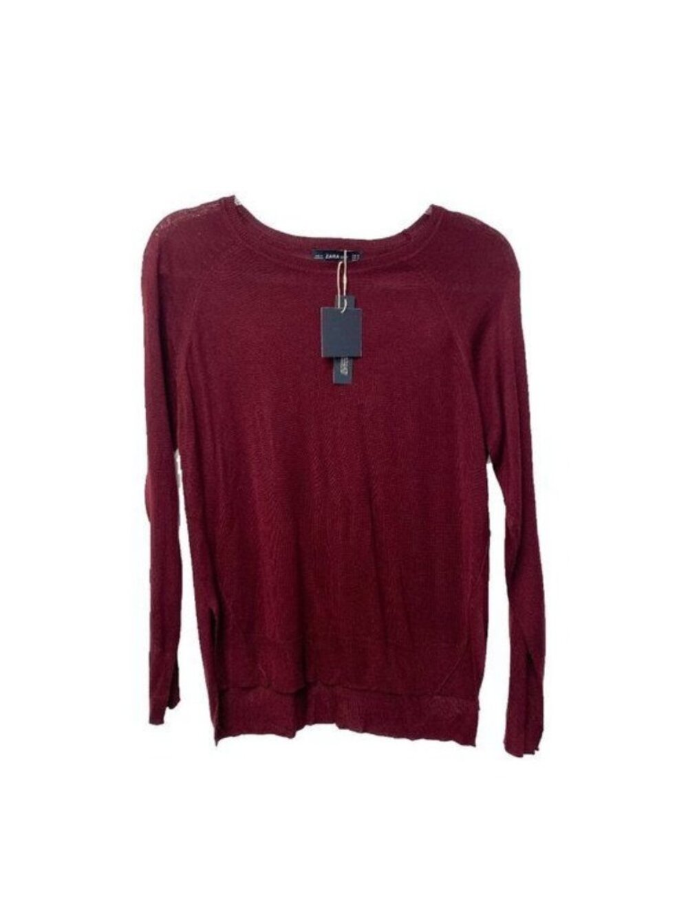 Zara Knit Burgundy Lightweight Sweater